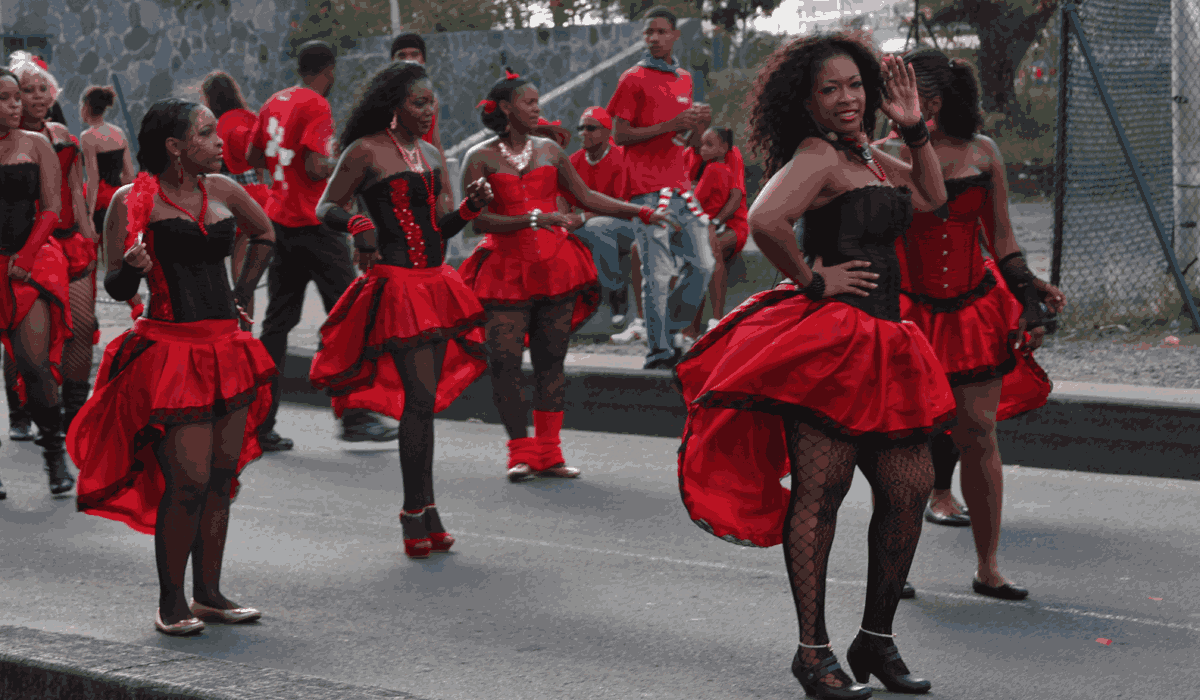 Groupe de carnaval à Fort-de-France